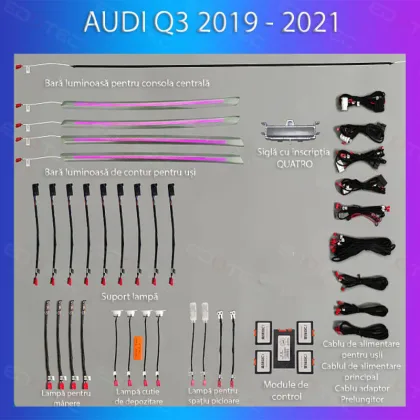 Lumini Ambientale NIGHTVIBE Audi Q3 2019-2023 set complet control telefon sau sistem original | Ambient Garage