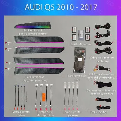 Lumini Ambientale NIGHTVIBE  Audi Q5 2010-2017 set complet control telefon sau sistem original | Ambient Garage