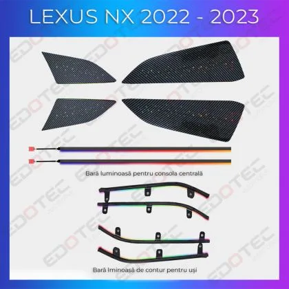 Lumini Ambientale NIGHTVIBE Lexus NX 2022 set complet control telefon sau sistem original | Ambient Garage