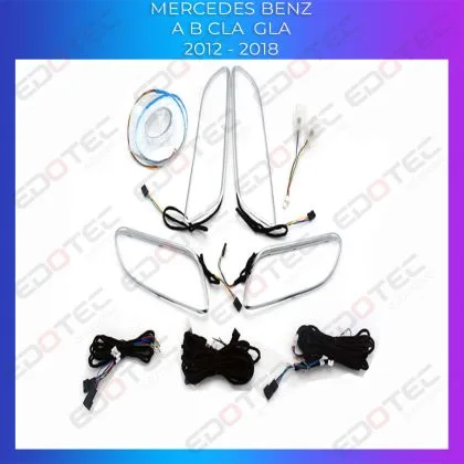 Lumini Ambientale NIGHTVIBE trimuri usi si picioare Mercedes Clasa A B GLA CLA W176 control pe sistemul original sau telefon | Ambient Garage