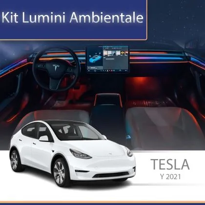 Lumini Ambientale NIGHTVIBE Tesla Model Y 2021-2022 set complet control telefon | Ambient Garage
