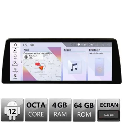 Navigatie BMW Seria 3 E90 2006-2012 fara ecran de fabrica Android ecran 10.25" 4+64 4G BT | Ambient Garage