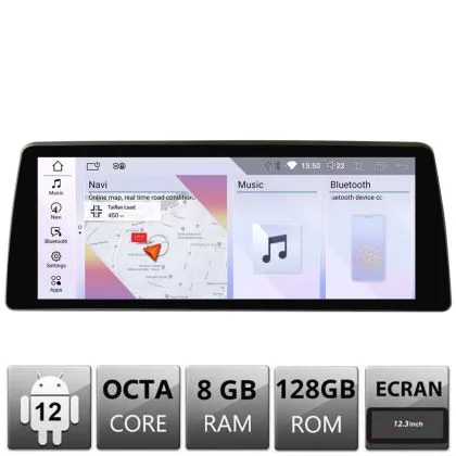 Navigatie BMW Seria 3 E90 2006-2012 fara ecran de fabrica Android ecran 12.3" 8+128 4G BT | Ambient Garage
