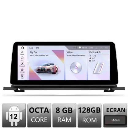 Navigatie BMW Seria 5 F07 GT 2016-2017 cu ecran EVO Android ecran 12.3" 8+128 4G BT | Ambient Garage