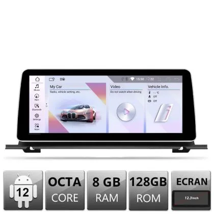 Navigatie BMW Seria 5 F07 GT 2012-2015 cu ecran NBT Android ecran 12.3" 8+128 4G BT | Ambient Garage