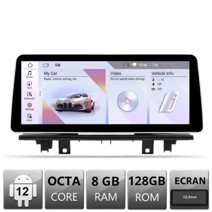 Navigatie BMW X1 F48 2014-2016 cu ecran NBT Android ecran 12.3" 8+128 4G BT | Ambient Garage