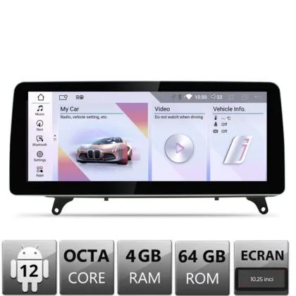 Navigatie BMW X5 X6 E70 E71 2007-2008 cu ecran CCC Android ecran 10.25" 4+32 4G BT | Ambient Garage