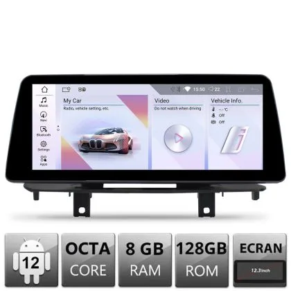 Navigatie BMW X5 X6 F15 F16 2013-2015 cu ecran NBT Android ecran 12.3" 8+128 4G BT | Ambient Garage