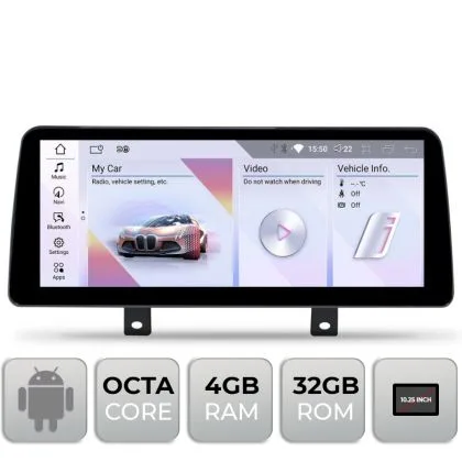 Navigatie BMW Seria 2 F22 F45 2012-2015 EVO Android ecran 10.25" 4+32 4G BT | Ambient Garage