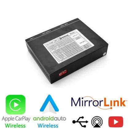 Carplay si android auto universal pe sistem video CVBS RCA pentru conectare la orice monitor cu intrare AV CVBS cu control din j universal | Ambient Garage