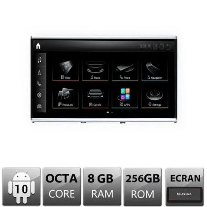 Navigatie Audi A1 MMI3G EDT-A1-3G-V3 ecran 10.25" Android Gps Internet Bluetooth USB Video Qualcomm 8 GB + 256 GB | Ambient Garage