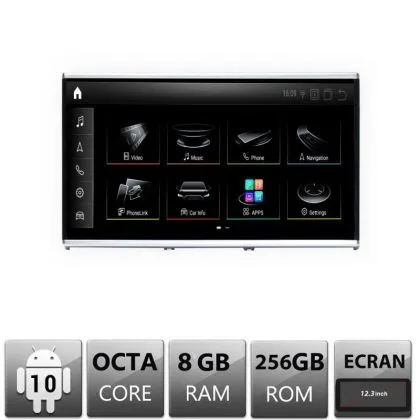 Navigatie dedicata Audi A6 MMI3G+ High EDT-A6-4G-V3 ecran 12.3" Android Gps Internet Bluetooth USB Video Qualcomm 8 GB + 256 GB | Ambient Garage
