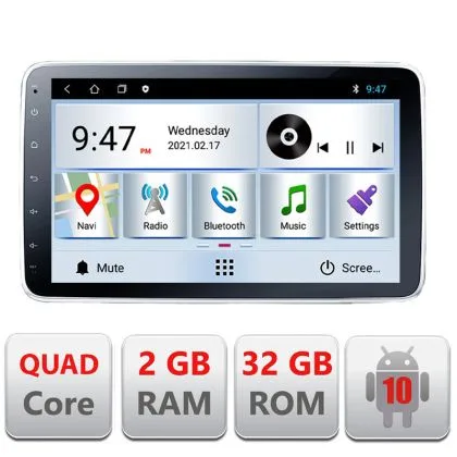 Navigatie cu android universala F002 ecran de 10" 1din si 2din ecran ajustabil universal | Ambient Garage
