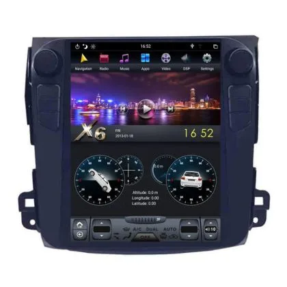 Navigatie Mitsubishi Outlander EDT-T056 cu Android GPS Bluetooth Radio Internet procesor Six Core si ecran tip Tesla | Ambient Garage