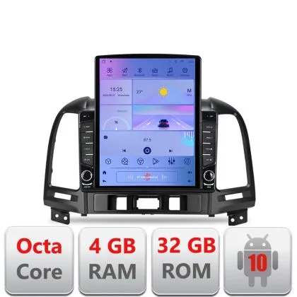 Navigatie Hyundai Santa Fe 2007-2012 G-008 ecran tip TESLA 9.7" cu Android Radio Bluetooth Internet GPS WIFI 4+32GB DS | Ambient Garage