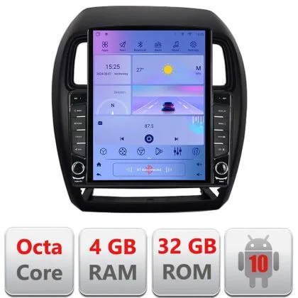 Navigatie Mitsubishi ASX 2017-2021 model facelift Android radio gps internet Octa Core 4+64 LTE Kit-026-facelift+EDT-E709 | Ambient Garage