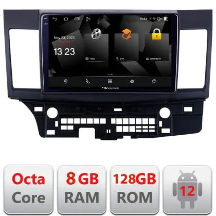 Navigatie Mitsubishi Lancer 5960Pro-037 Android Octa Core Qualcomm 2K Qled 8+128 DTS DSP 360 4G Optical | Ambient Garage