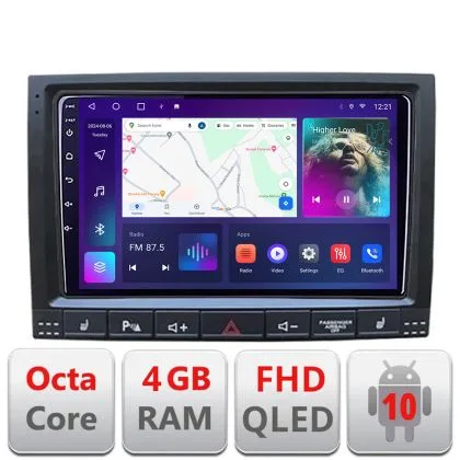 Navigatie VW Touareg 2004-2010 Android Ecran QLED octa core 4+64 carplay android auto KIT-042-v2+EDT-E309V3 | Ambient Garage