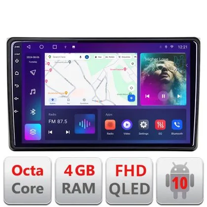 Navigatie Audi A4 B6 B-050 Android Ecran QLED octa core 4+64 carplay android auto KIT-050+EDT-E309V3 v1 | Ambient Garage