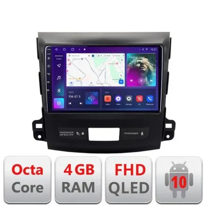 Navigatie Mitsubishi Outlander 2010 B-056 Android Ecran QLED octa core 4+64 carplay android auto KIT-056+EDT-E309V3 | Ambient Garage