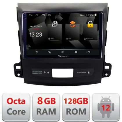 Navigatie Mitsubishi Outlander 2010 5960Pro-056 Android Octa Core Qualcomm 2K Qled 8+128 DTS DSP 360 4G Optical v2 | Ambient Garage