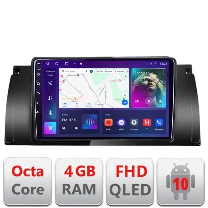 Navigatie BMW E39 si E53 B-082 Android Ecran QLED octa core 4+64 carplay android auto KIT-082+EDT-E309V3 | Ambient Garage