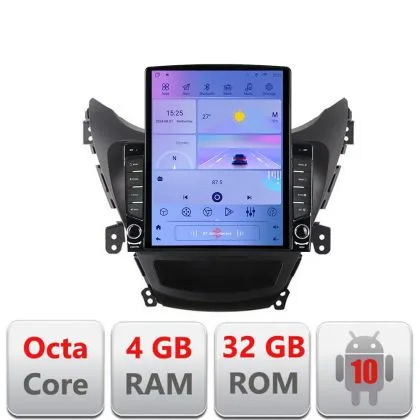 Navigatie Hyundai Elantra 2011-2013 G-092 ecran tip TESLA 9.7" cu Android Radio Bluetooth Internet GPS WIFI 4+32GB DSP | Ambient Garage