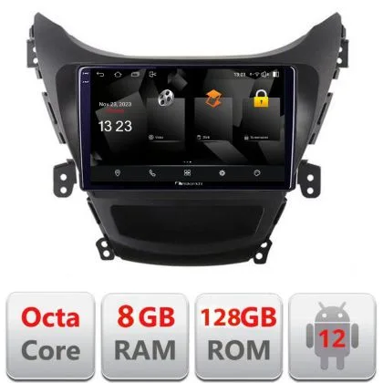 Navigatie Hyundai Elantra 2011-2013 5960Pro-092 Android Octa Core Qualcomm 2K Qled 8+128 DTS DSP 360 4G Optical | Ambient Garage