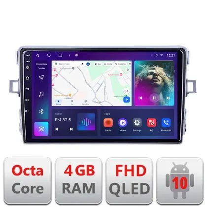 Navigatie Toyota Verso 2010-2016 B-133 Android Ecran QLED octa core 4+64 carplay android auto KIT-133+EDT-E309V3 | Ambient Garage