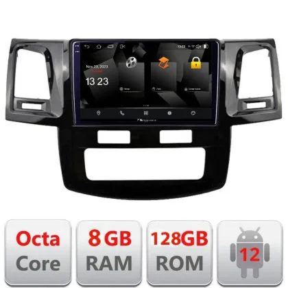 Navigatie Toyota Hilux 2008-2014 5960Pro-143 Android Octa Core Qualcomm 2K Qled 8+128 DTS DSP 360 4G Optical | Ambient Garage