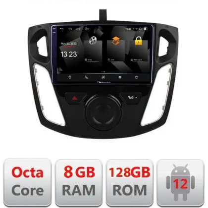 Navigatie Ford Focus 3 5960Pro-150 Android Octa Core Qualcomm 2K Qled 8+128 DTS DSP 360 4G Optical | Ambient Garage