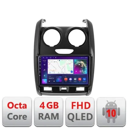 Navigatie Dacia Duster 2012-2019 B-157 Android Ecran QLED octa core 4+64 carplay android auto KIT-157+EDT-E309V3 | Ambient Garage
