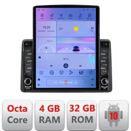 Navigatie DACIA DUSTER dupa 2019 H-199 ecran tip TESLA 9.7" cu Android Radio Bluetooth Internet GPS WIFI 4+32GB DSP 4G | Ambient Garage