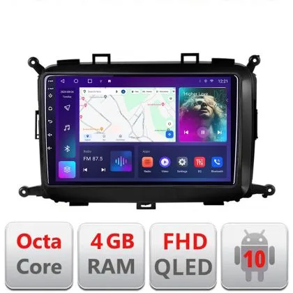 Navigatie Kia Carens 2013-2018 B-2023 Android Ecran QLED octa core 4+64 carplay android auto KIT-2023+EDT-E309V3 | Ambient Garage