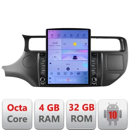 Navigatie Kia Rio 2012- G-204 ecran tip TESLA 9.7" cu Android Radio Bluetooth Internet GPS WIFI 4+32GB DSP 4G Octa Cor | Ambient Garage