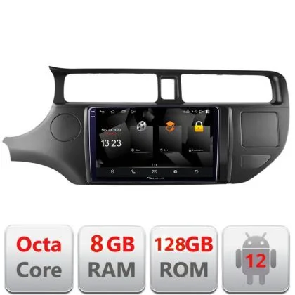 Navigatie Kia Rio 2011-2013 5960Pro-204 Android Octa Core Qualcomm 2K Qled 8+128 DTS DSP 360 4G Optical | Ambient Garage