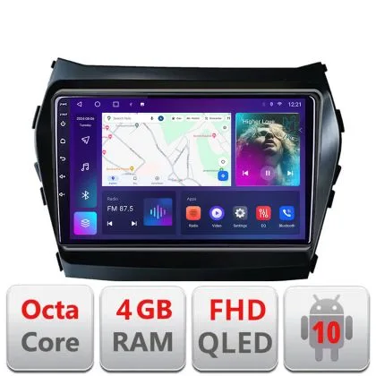 Navigatie Hyundai Santa Fe IX45 2012-2017 B-209 Android Ecran QLED octa core 4+64 carplay android auto KIT-209+EDT-E309V3 | Ambient Garage