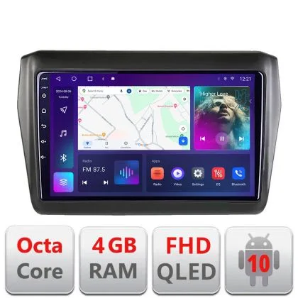 Navigatie Suzuki Swift 2017- B-2179 Android Ecran QLED octa core 4+64 carplay android auto KIT-2179+EDT-E309V3 | Ambient Garage