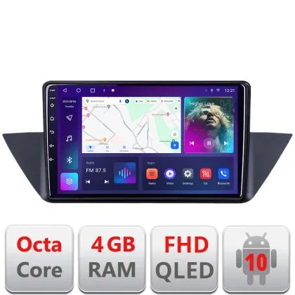 Navigatie BMW X1 E84 B-219 Android Ecran QLED octa core 4+64 carplay android auto KIT-219+EDT-E310V3 | Ambient Garage