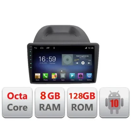 Navigatie Ford Fiesta F-256 Octa Core cu Android Radio Bluetooth Internet GPS WIFI DSP 8+128GB 4G | Ambient Garage