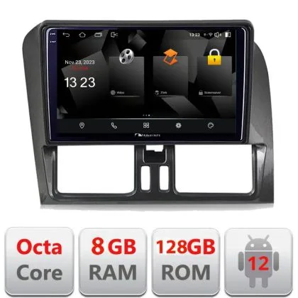 Navigatie dedicata Nakamichi Volvo XC60 5960Pro-272 Android Octa Core Qualcomm 2K Qled 8+128 DTS DSP 360 4G Optical | Ambient Garage