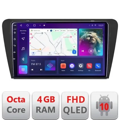 Navigatie Skoda Octavia 3 B-279 Android Ecran QLED octa core 4+64 carplay android auto KIT-279+EDT-E310V3 | Ambient Garage