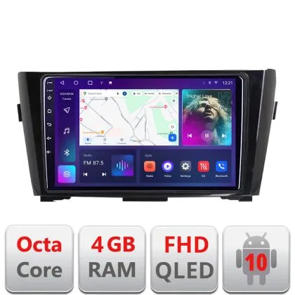 Navigatie Nissan Qashqai B-353 Android Ecran QLED octa core 4+64 carplay android auto KIT-353+EDT-E309V3 | Ambient Garage