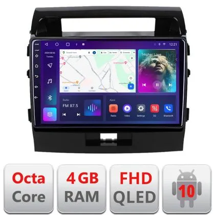Navigatie Toyota LandCruiser 2008-2015 B-381 Android Ecran QLED octa core 4+64 carplay android auto KIT-381+EDT-E310V3 v1 | Ambient Garage