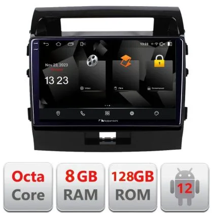 Navigatie Toyota LandCruiser 2008-2015 5960Pro-381 Android Octa Core Qualcomm 2K Qled 8+128 DTS DSP 360 4G Optical | Ambient Garage