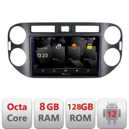Navigatie VW TIGUAN si Golf Plus 2007-2011 Android Octa Core Qualcomm 2K Qled 8+128 DTS DSP 360 4G Optical | Ambient Garage
