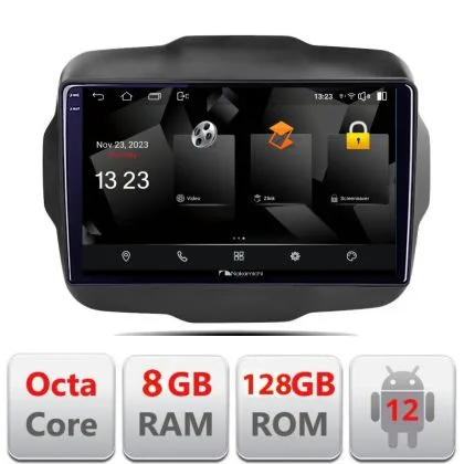 Navigatie Jeep Renegade 2015-2020 5960Pro-500 Android Octa Core Qualcomm 2K Qled 8+128 DTS DSP 360 4G Optical | Ambient Garage