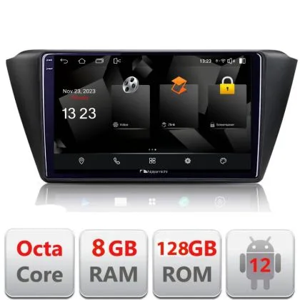 Navigatie Skoda Fabia 2015- 5960Pro-541 Android Octa Core Qualcomm 2K Qled 8+128 DTS DSP 360 4G Optical | Ambient Garage