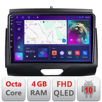 Navigatie Ford Ranger 2015- cu cd Android radio gps internet 4+64 carplay android auto Kit-574-2020+EDT-E309v3 | Ambient Garage