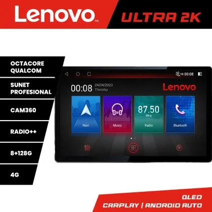 Navigatie Fiat BRAVO 2007-2014 N-BRAVO ecran 13" 2K 8+128 Android Waze USB Navigatie 4G 360 Toslink Youtube Rad | Ambient Garage